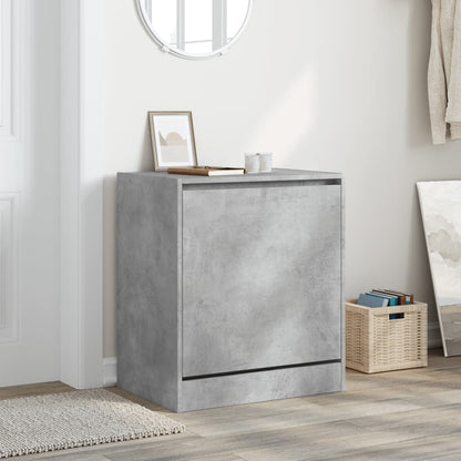 Shoe Cabinet Concrete Grey 60x42x69 cm Engineered Wood