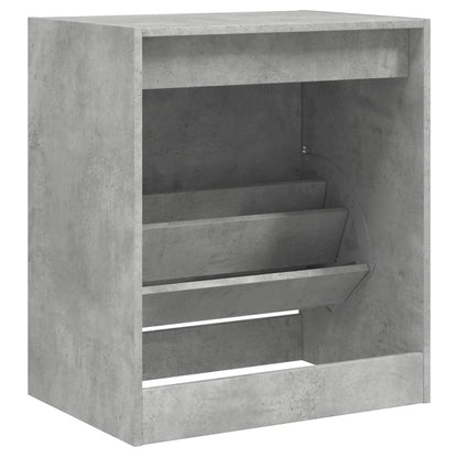 Shoe Cabinet Concrete Grey 60x42x69 cm Engineered Wood