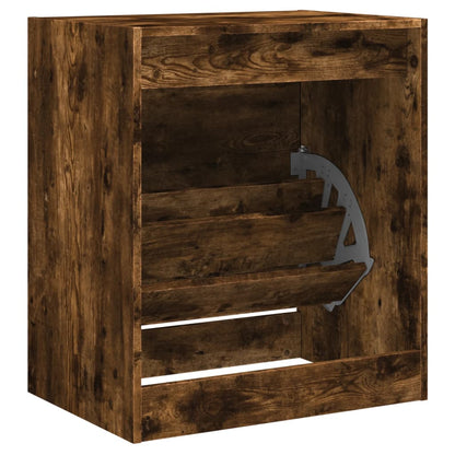 Shoe Cabinet Smoked Oak 60x42x69 cm Engineered Wood