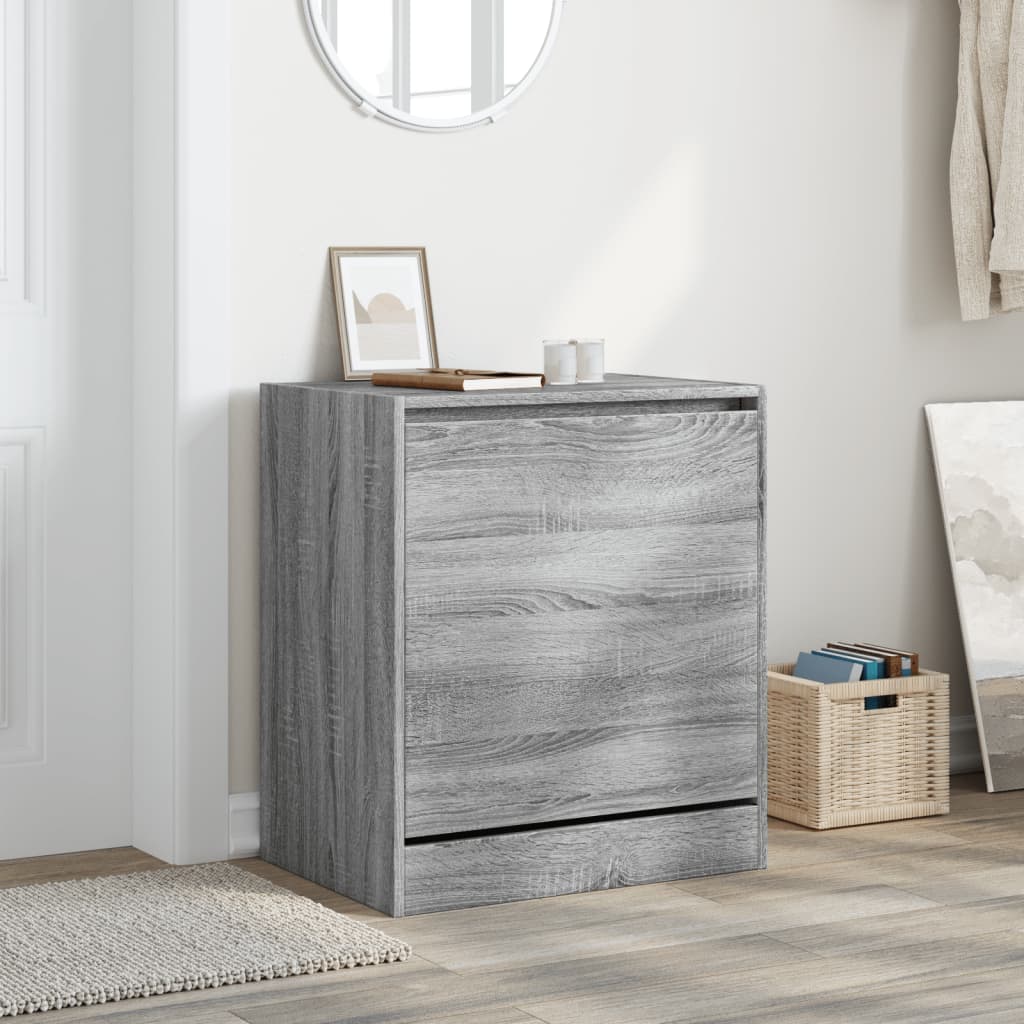 Shoe Cabinet Grey Sonoma 60x42x69 cm Engineered Wood