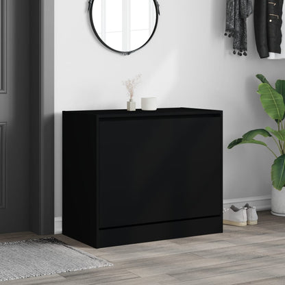 Shoe Cabinet Black 80x42x69 cm Engineered Wood