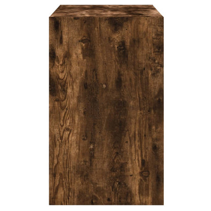 Shoe Cabinet Smoked Oak 80x42x69 cm Engineered Wood
