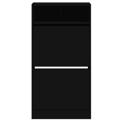 Shoe Cabinet Black 60x34x116 cm Engineered Wood