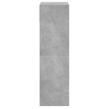 Shoe Cabinet Concrete Grey 60x34x116 cm Engineered Wood