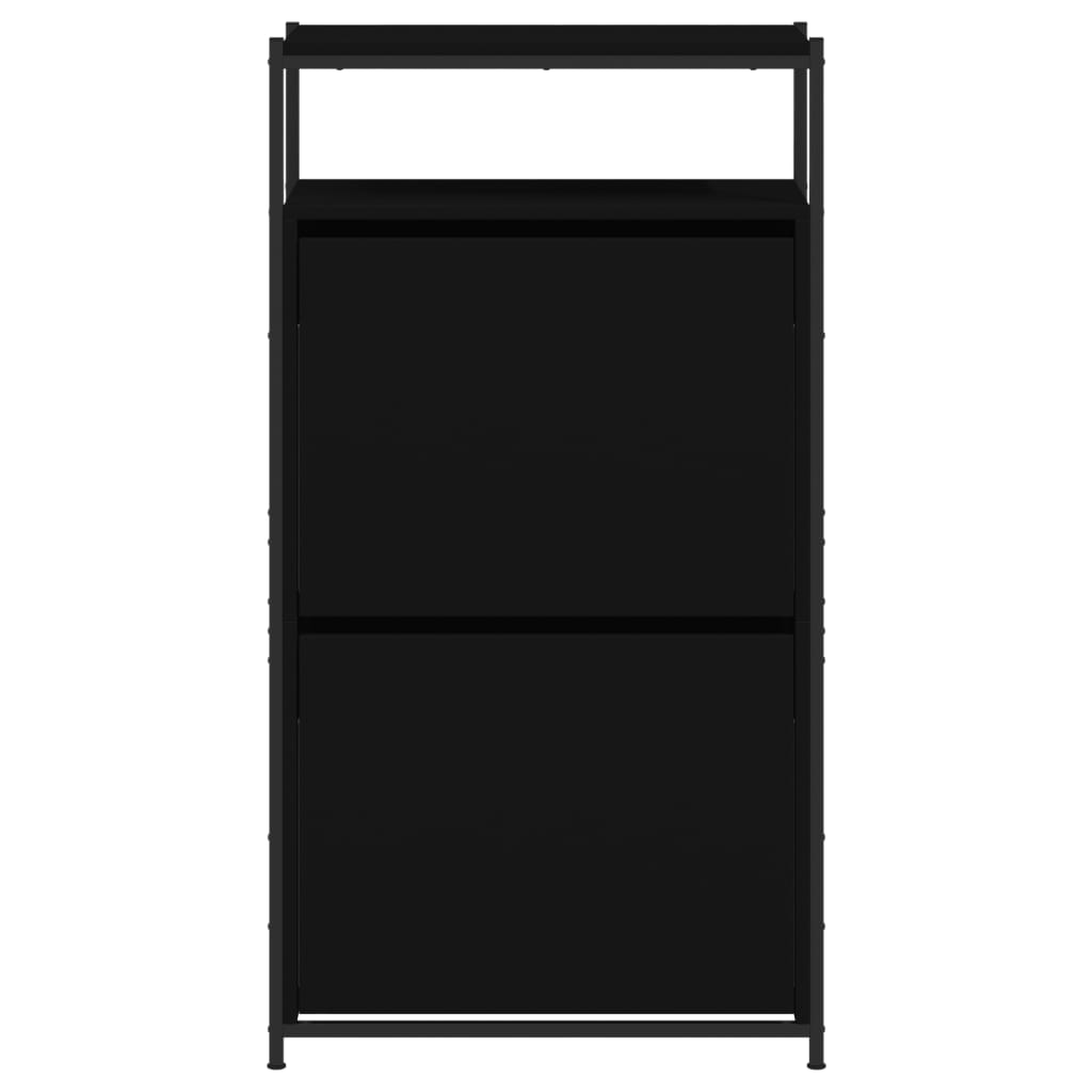 Shoe Cabinet Black 60x34x112 cm Engineered Wood