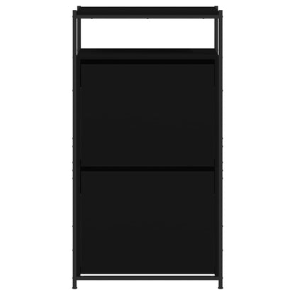Shoe Cabinet Black 60x34x112 cm Engineered Wood