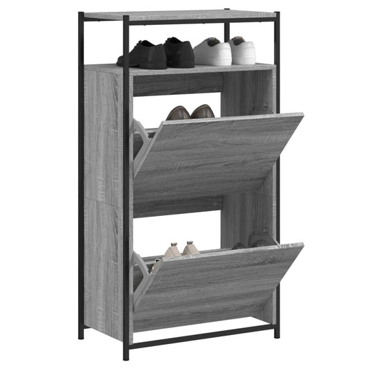 Shoe Cabinet Grey Sonoma 60x34x112 Engineered Wood