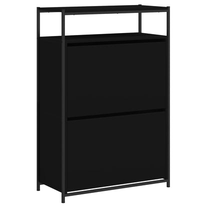 Shoe Cabinet Black 75x34x112 cm Engineered Wood