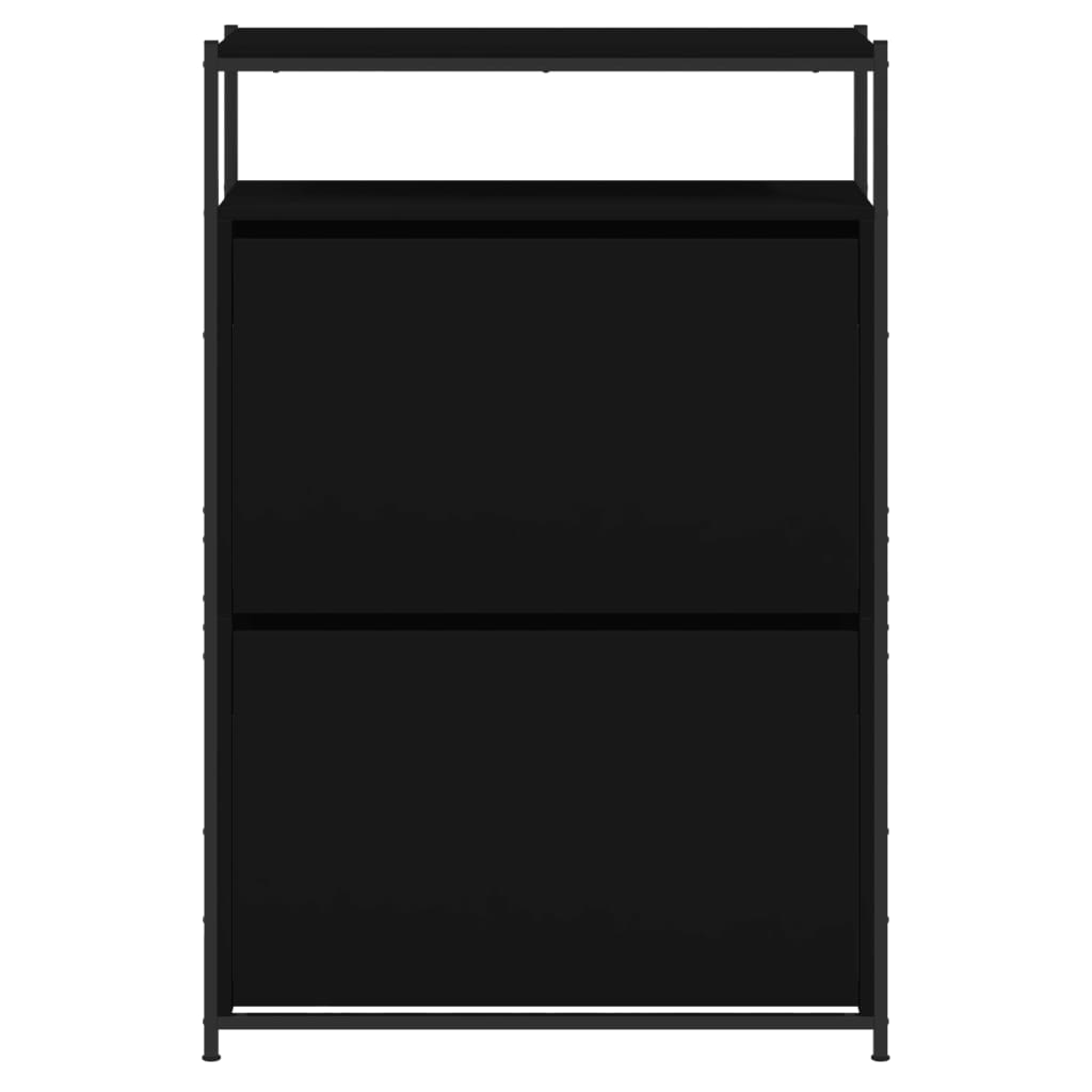 Shoe Cabinet Black 75x34x112 cm Engineered Wood