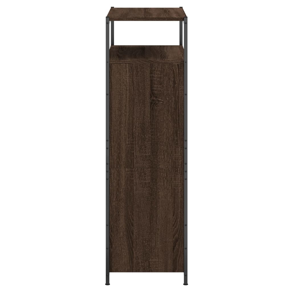 Shoe Cabinet Brown Oak 75x34x112 Engineered Wood