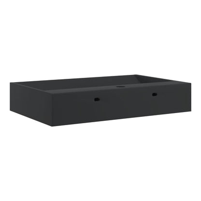 Wash Basin 60x38x11 cm Mineral Cast/Marble Cast Matt Black
