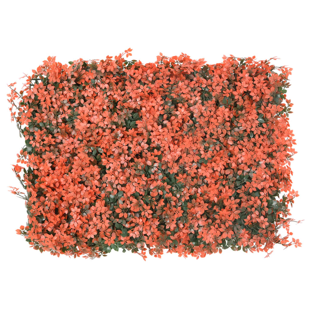 Artificial Maple Leaf Fence 6 pcs Light Red 40x60 cm