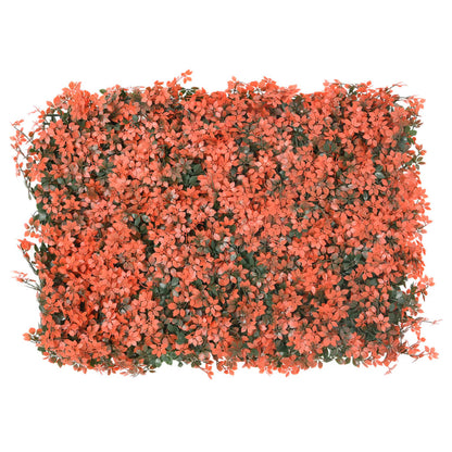 Artificial Maple Leaf Fence 6 pcs Light Red 40x60 cm