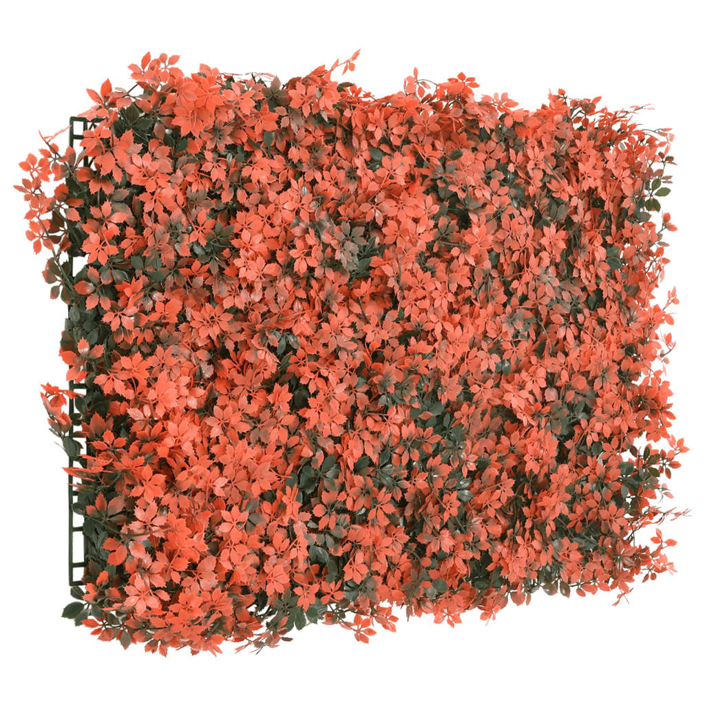 Artificial Maple Leaf Fence 6 pcs Light Red 40x60 cm