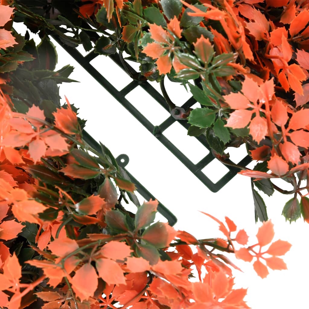 Artificial Maple Leaf Fence 6 pcs Light Red 40x60 cm