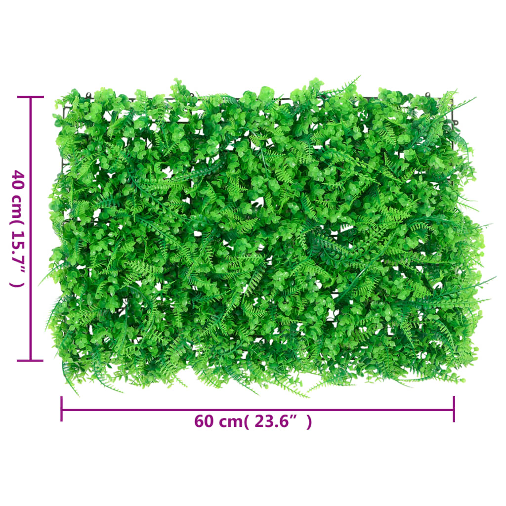 Artificial Fern Leaf Fence 24 pcs Green 40x60 cm