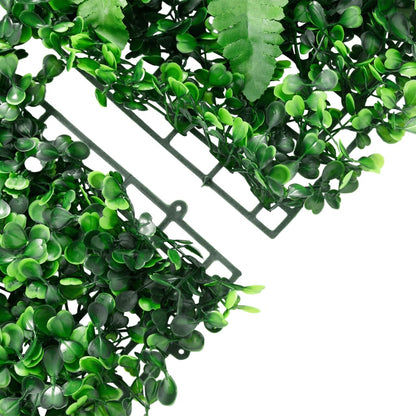 Artificial Plant Fence 6 pcs Green 40x60 cm