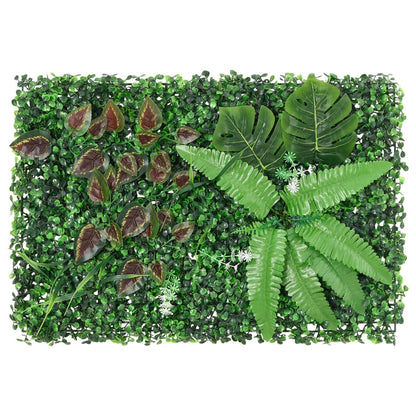 Artificial Plant Fence 24 pcs Green 40x60 cm