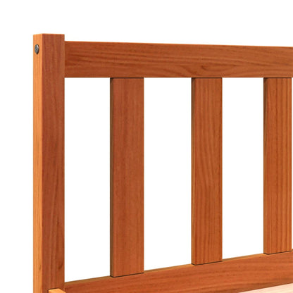 Bed Frame without Mattress Wax Brown 135x190 cm Double Solid Wood Pine