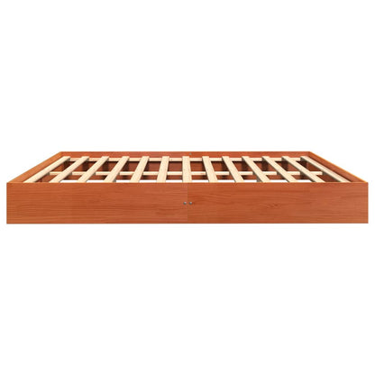 Bed Frame without Mattress Wax Brown 180x200 cm Super King Solid Wood Pine