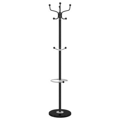 Coat Stand with Umbrella Holder Black 180 cm Powder-coated Iron
