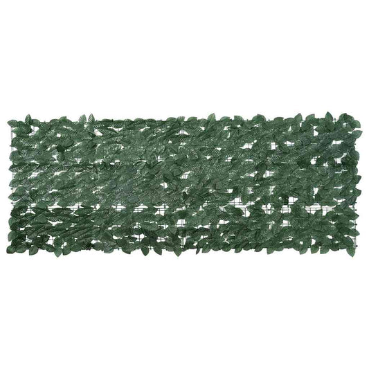 Balcony Screen with Dark Green Leaves 200x75 cm