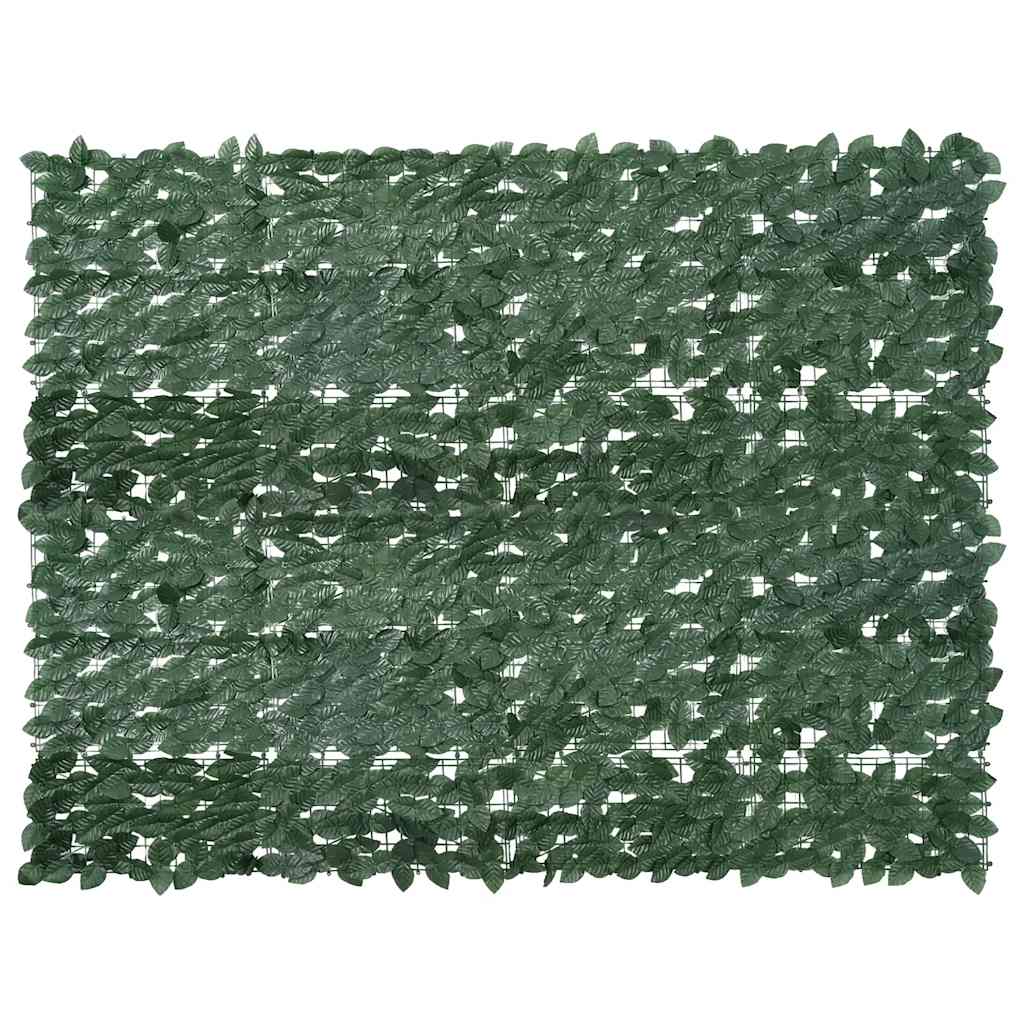 Balcony Screen with Dark Green Leaves 200x150 cm