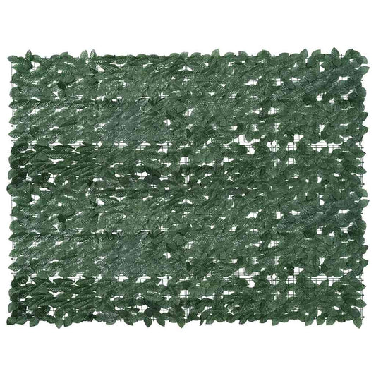 Balcony Screen with Dark Green Leaves 200x150 cm