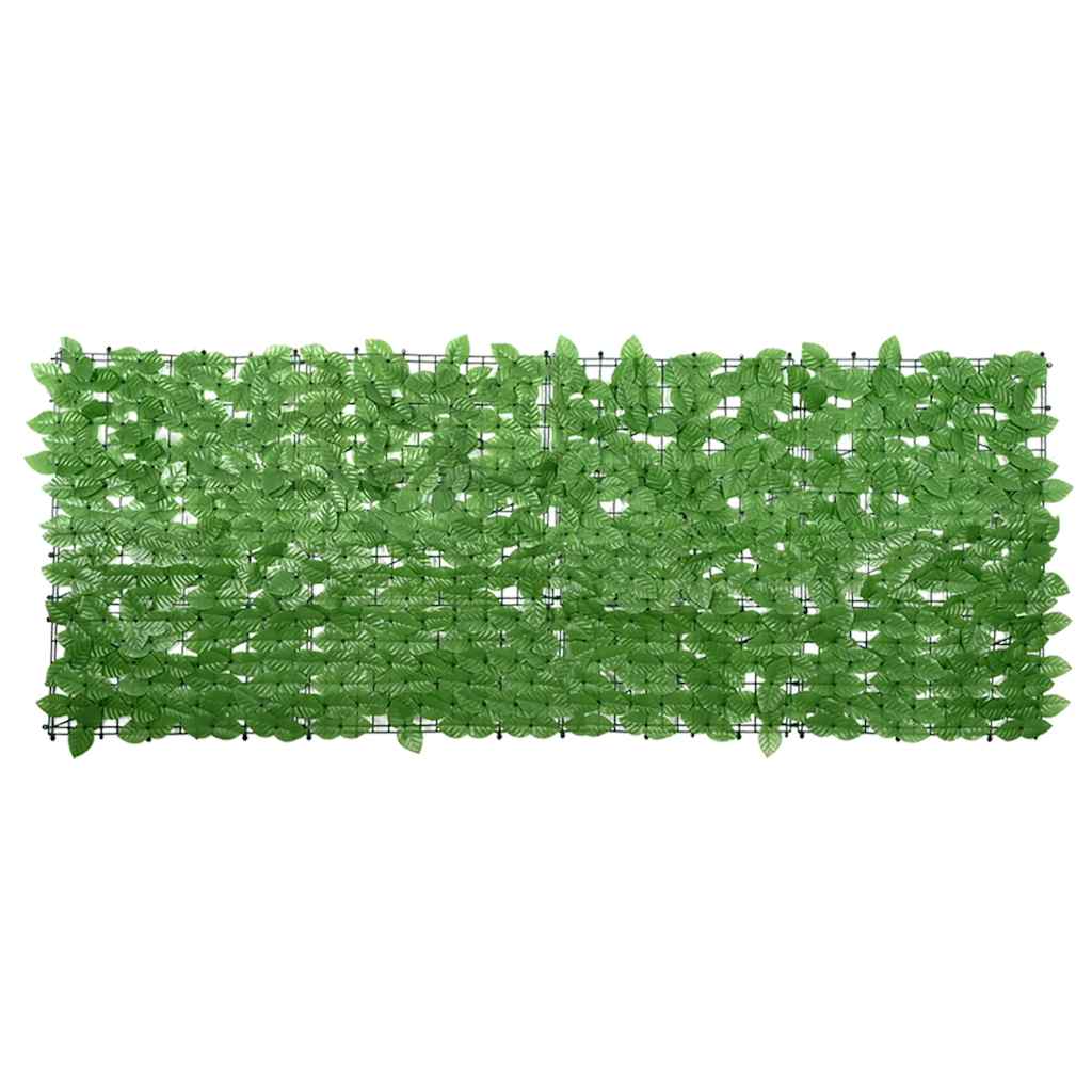 Balcony Screen with Green Leaves 200x75 cm