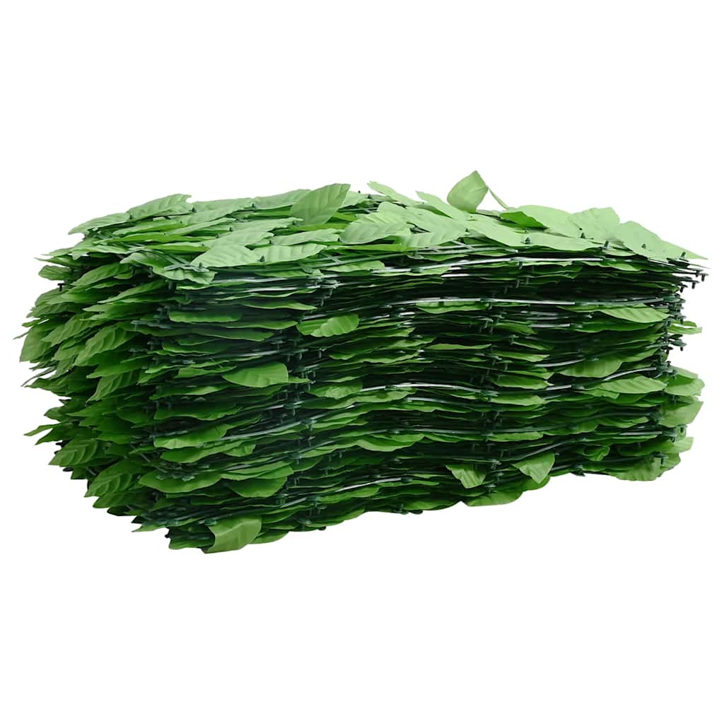 Balcony Screen with Green Leaves 200x75 cm