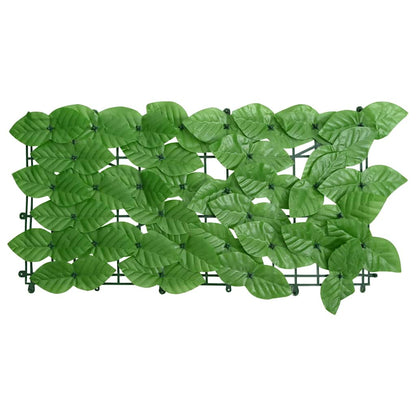 Balcony Screen with Green Leaves 200x100 cm