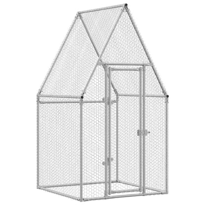 Chicken Cage Silver 100x100x190 cm Galvanised Steel