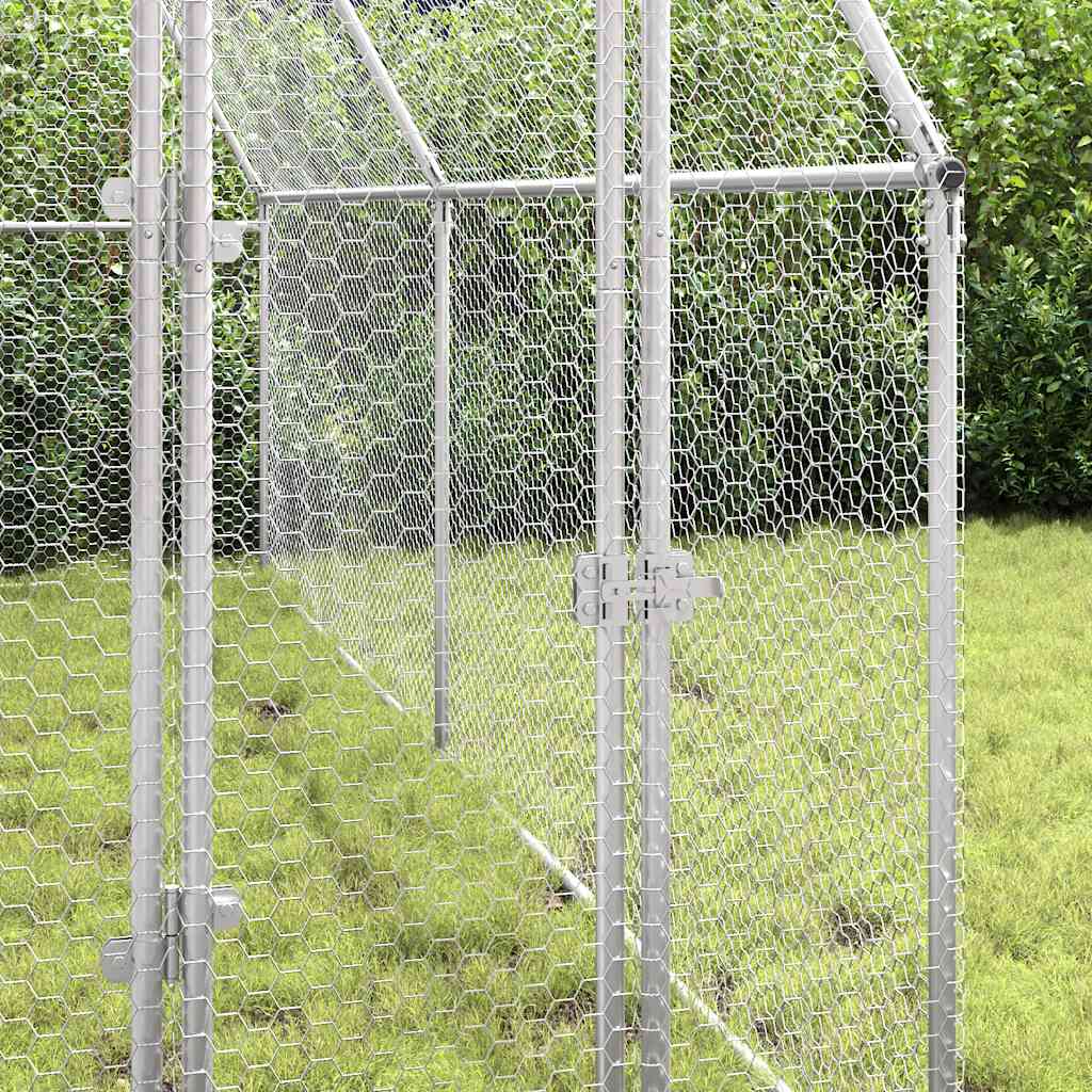Chicken Cage Silver 400x100x190 cm Galvanised Steel
