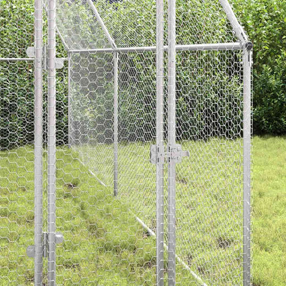 Chicken Cage Silver 400x100x190 cm Galvanised Steel
