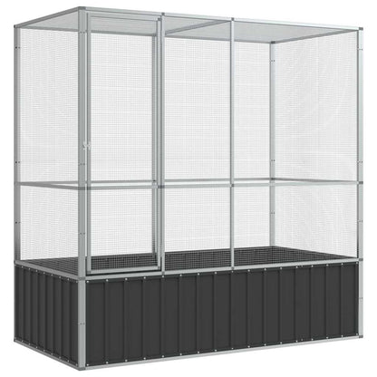Aviary Silver 210.5x107x212 cm Steel