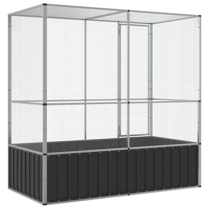 Aviary Silver 210.5x107x212 cm Steel