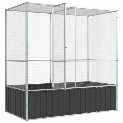 Aviary Silver 210.5x107x212 cm Steel