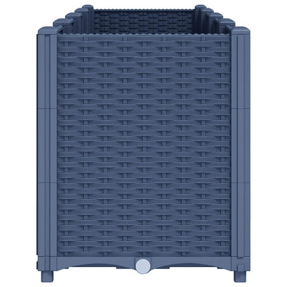 Garden Planter Blue Grey 160x40x53 cm PP