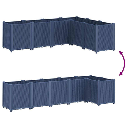 Garden Planter Blue Grey 160x120x53 cm PP