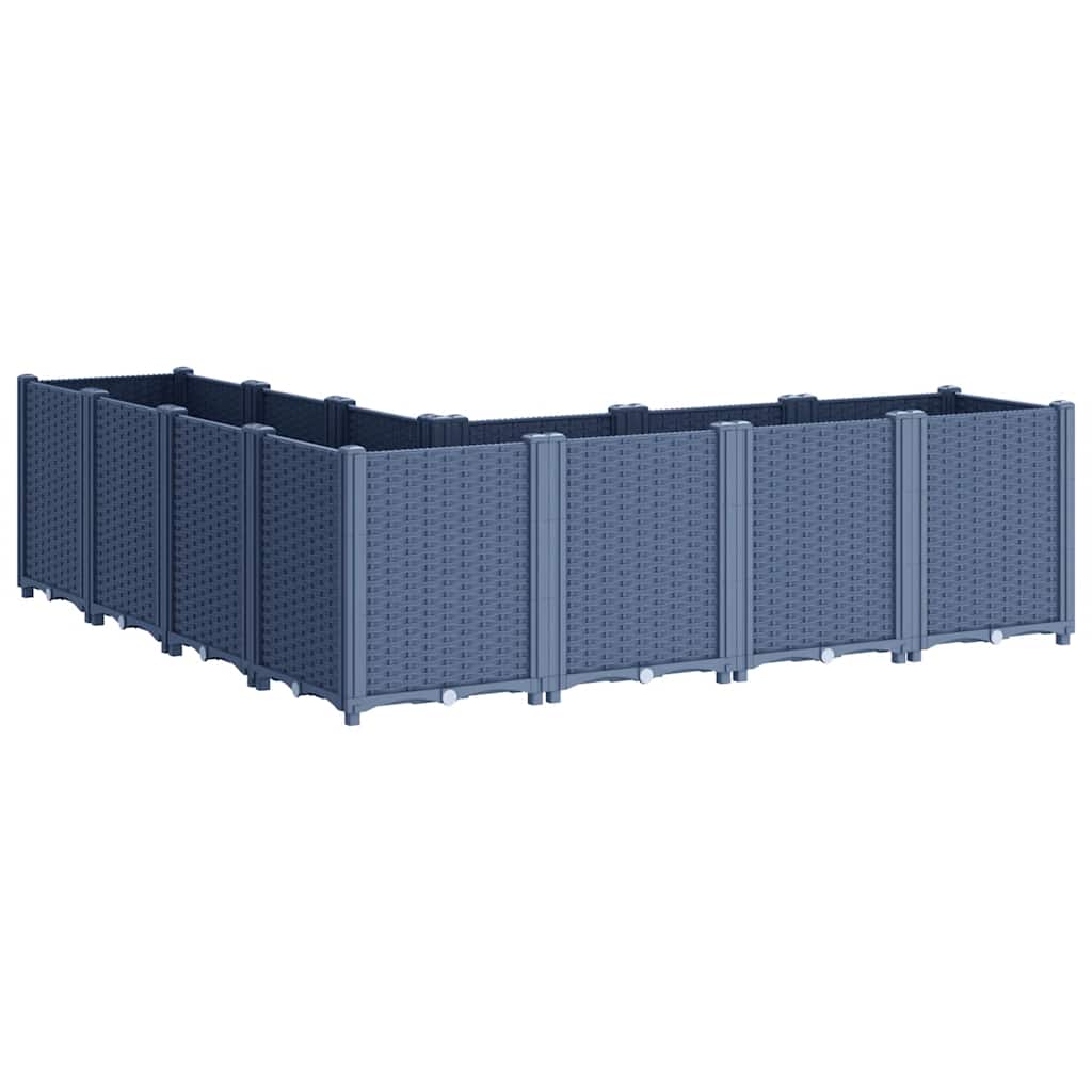 Garden Planter Blue Grey 160x160x53 cm PP