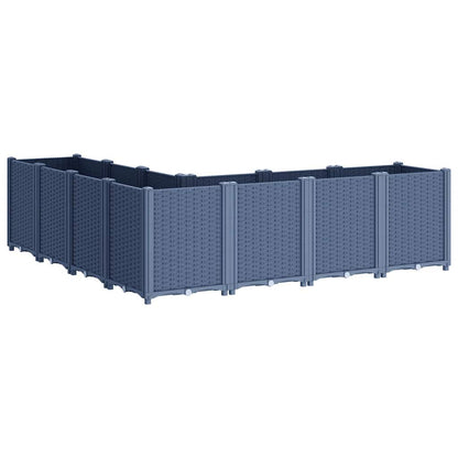 Garden Planter Blue Grey 160x160x53 cm PP