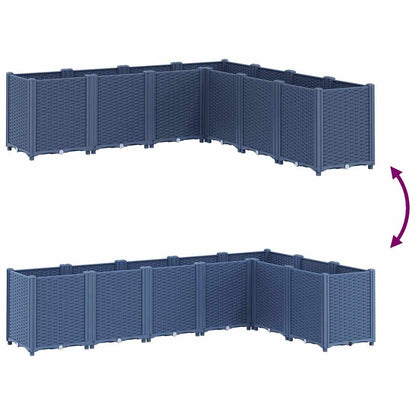 Garden Planter Blue Grey 160x160x53 cm PP