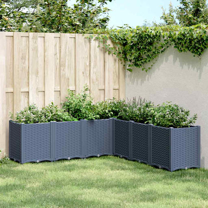 Garden Planter Blue Grey 160x160x53 cm PP