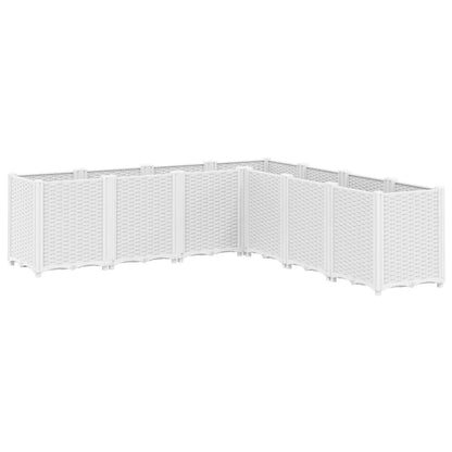 Garden Planter White 160x160x53 cm PP