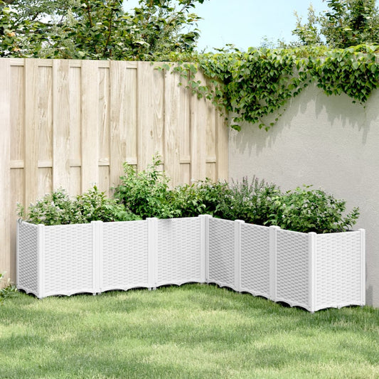 Garden Planter White 160x160x53 cm PP