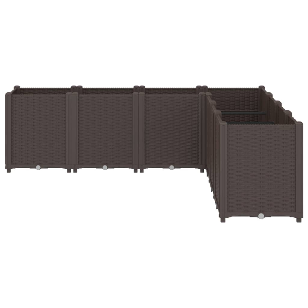 Garden Planter Brown 160x160x53 cm PP