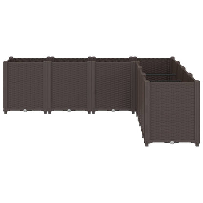 Garden Planter Brown 160x160x53 cm PP