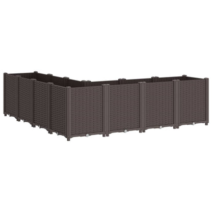 Garden Planter Brown 160x160x53 cm PP