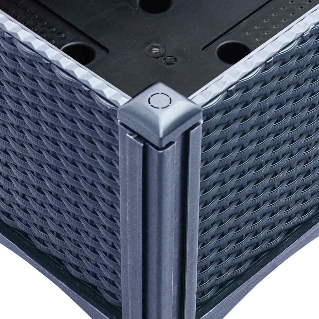 Garden Planter with Trellis Blue Grey 80x40x142 cm PP