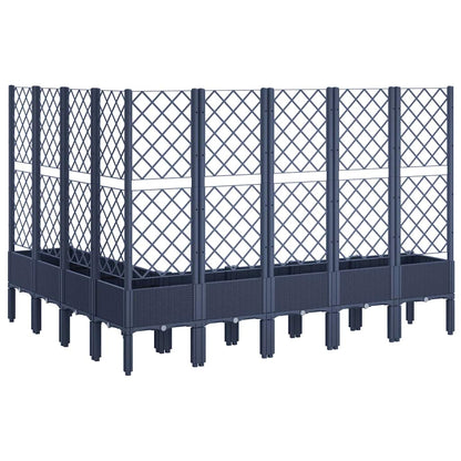 Garden Planter with Trellis Blue Grey 200x160x142 cm PP